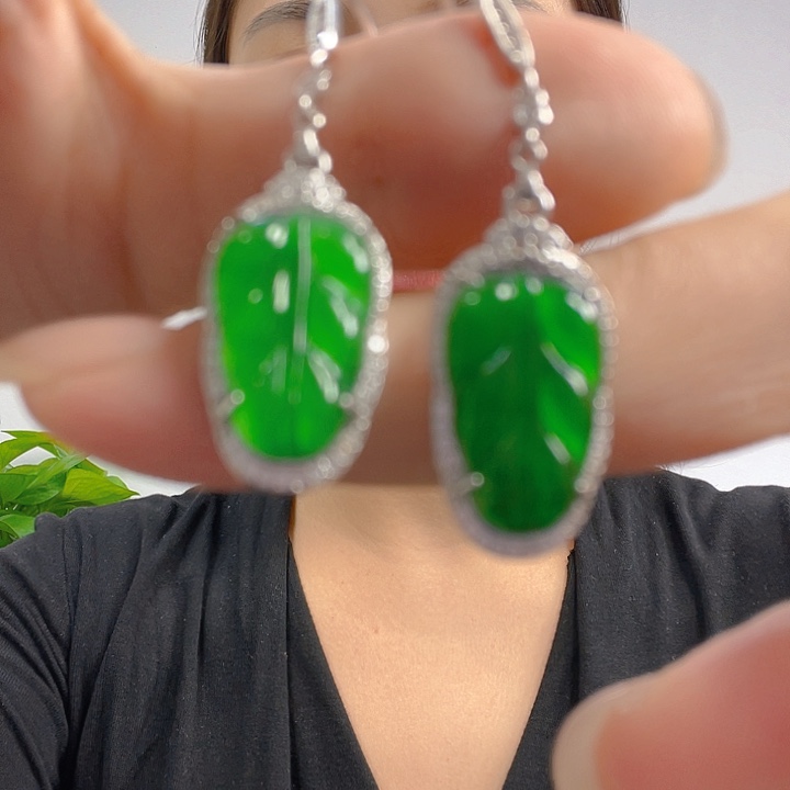 翡翠银S925镶嵌吊坠(不含链)