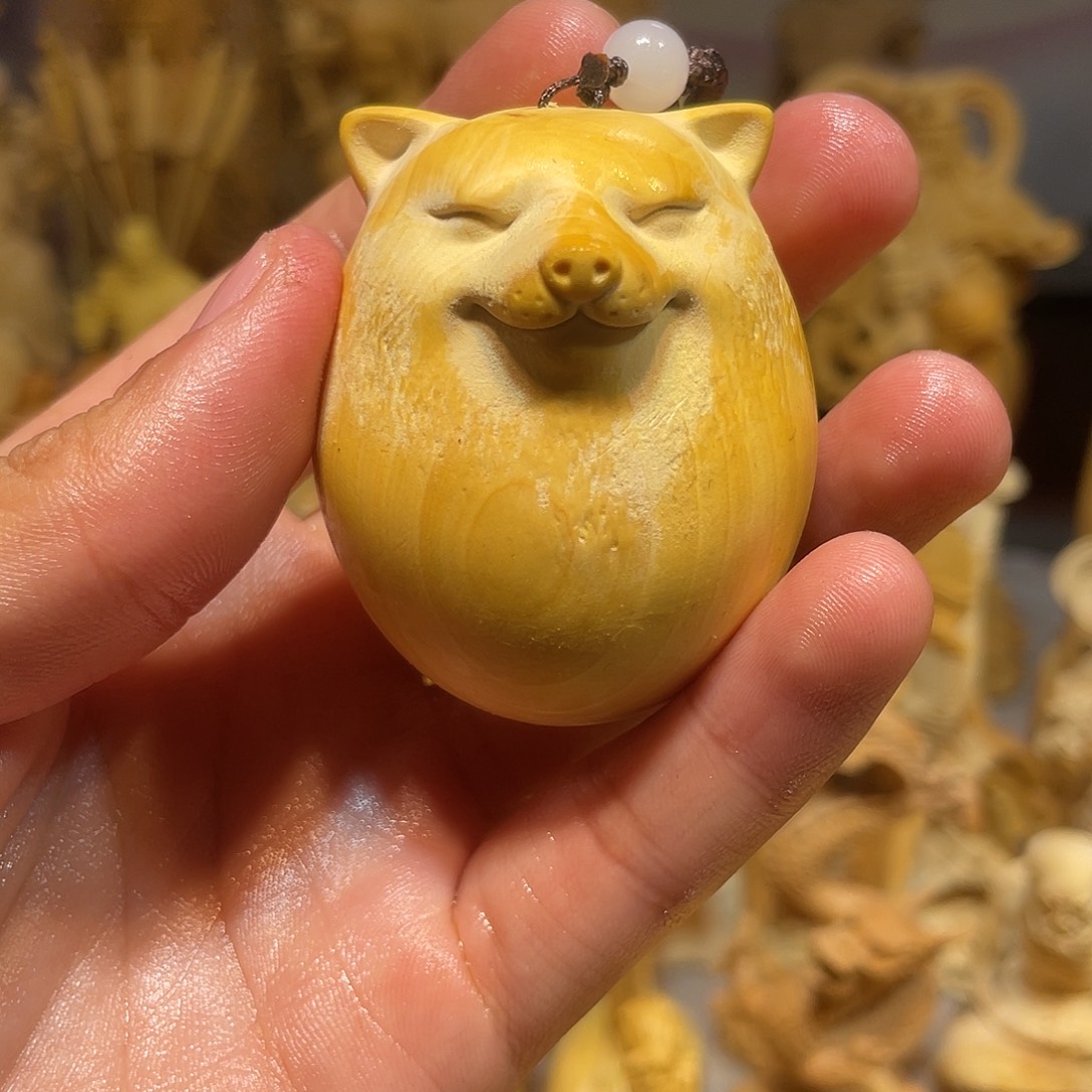 黄杨木小微瑕狗蛋