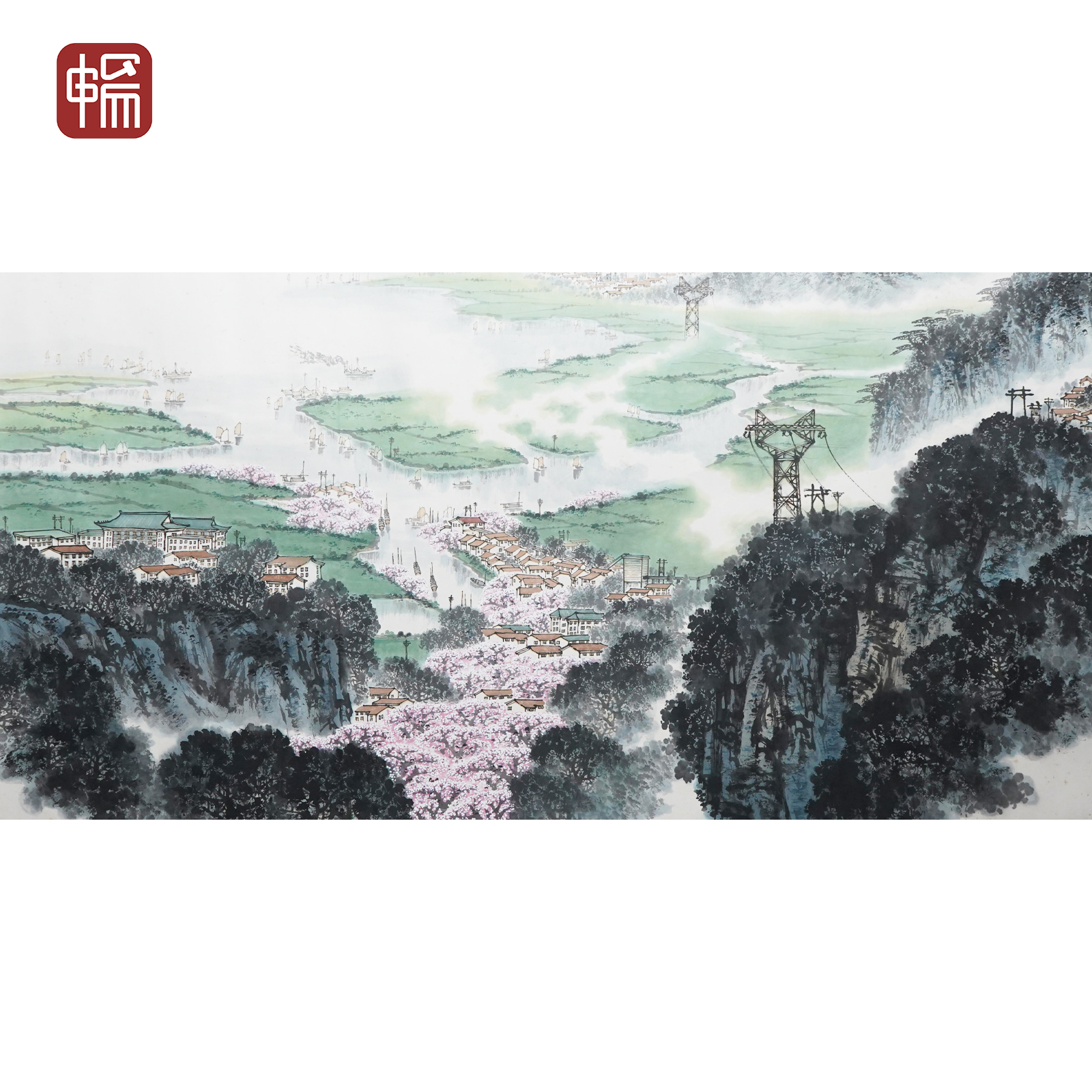 T1238 近现代《江南三月》179*94（15.14） 纸本镜片 ZP
