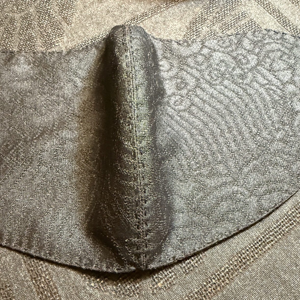 百分百桑蚕丝香云纱四经绞罗口罩 手工缝制