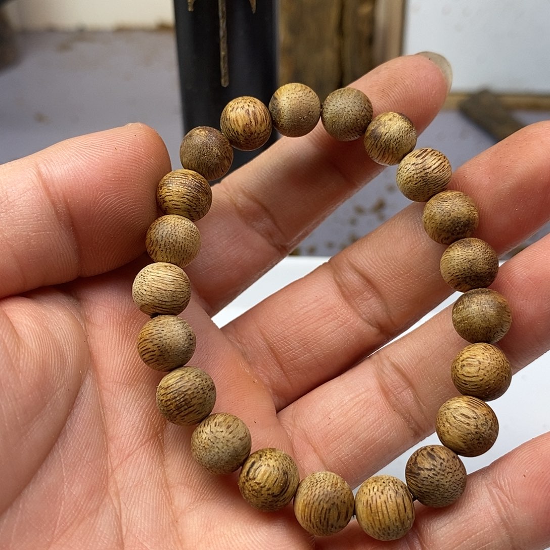 手串沉香老白棋规格0.9-4