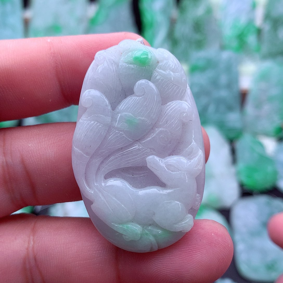 翡翠未镶嵌吊坠(不含链)