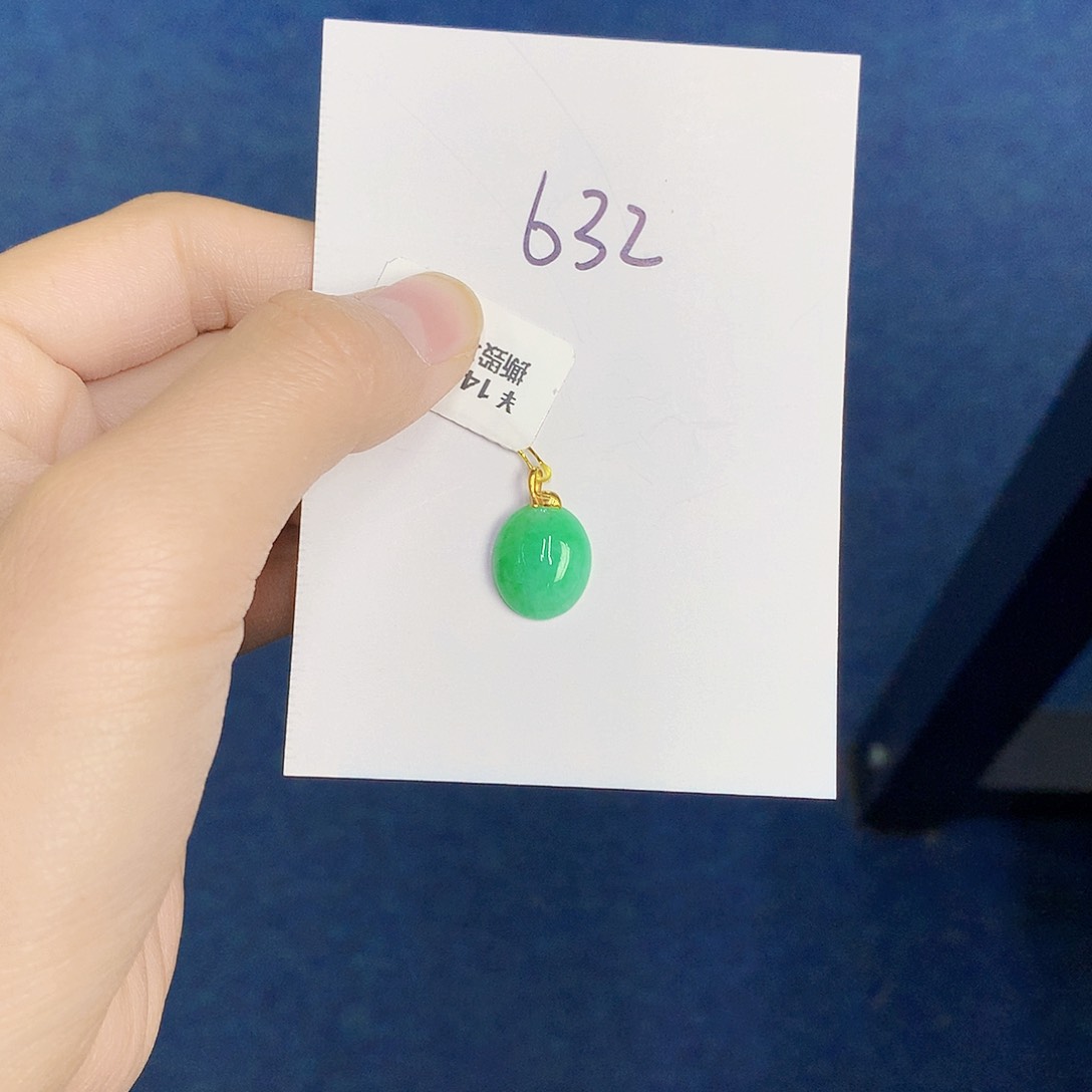 翡翠颈饰18K金镶嵌00000000000