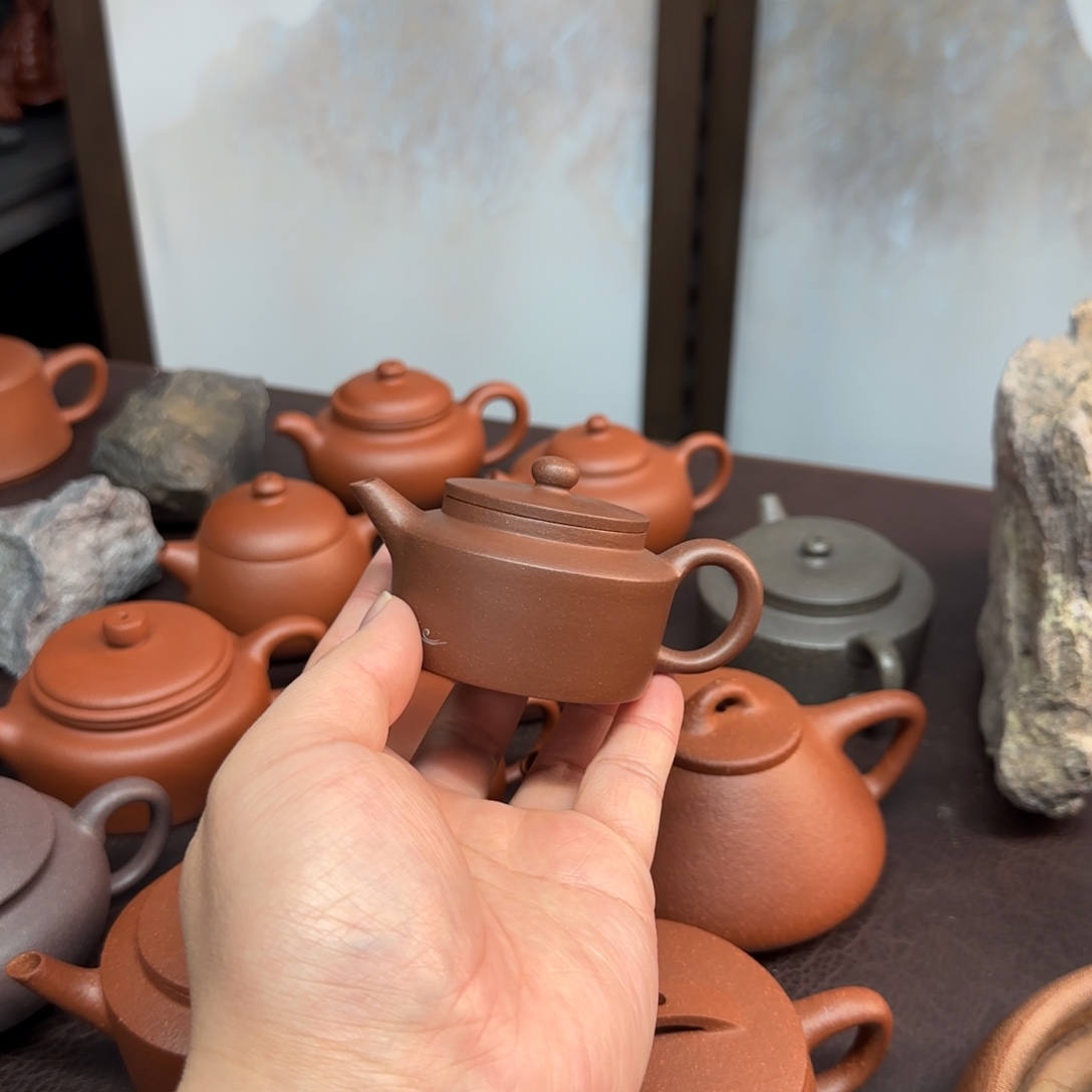 茶壶紫砂四号井紫泥小同乐银缮