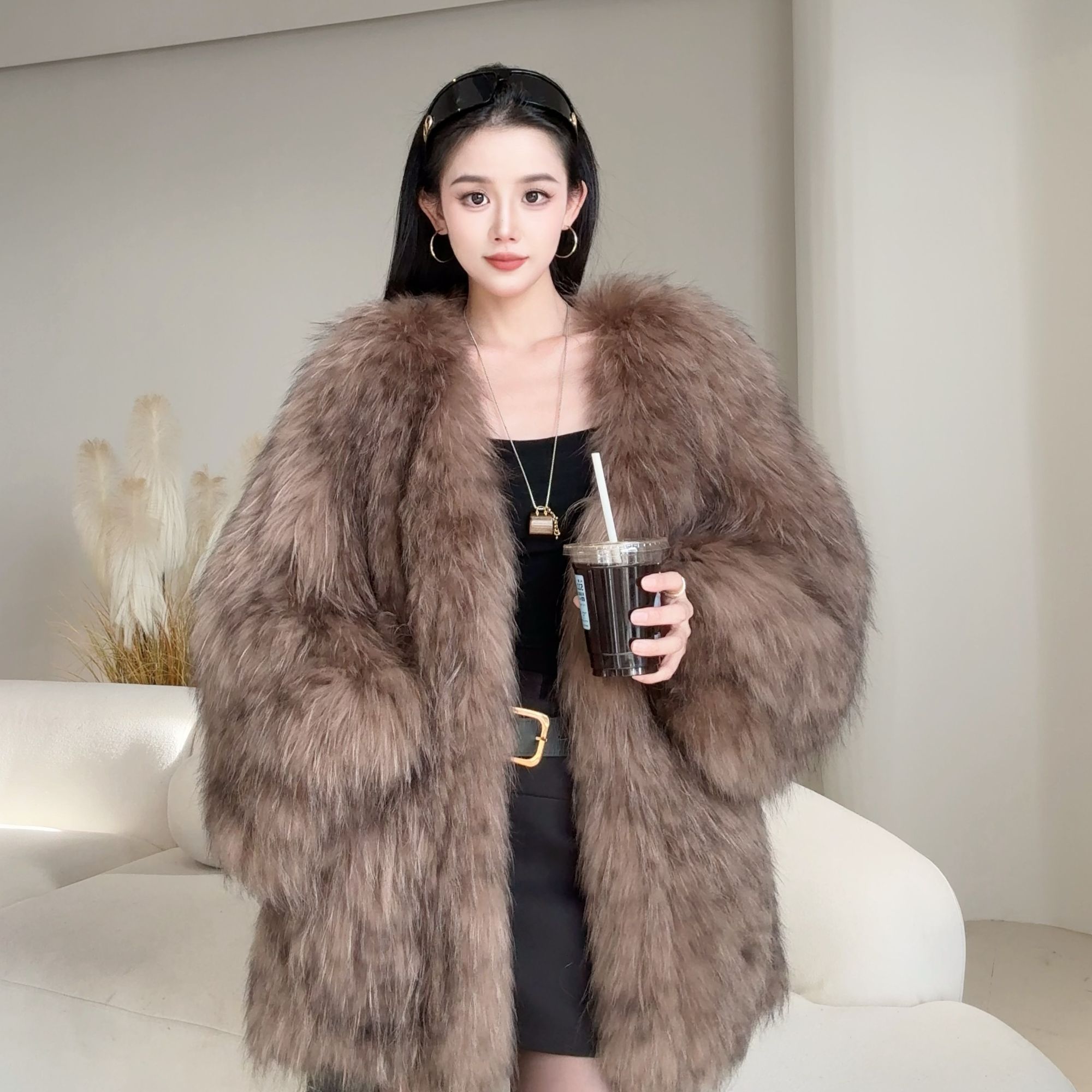 Jherrbem简赫本{懒懒}“慵懒周末”原创休闲高品质编织显瘦皮草