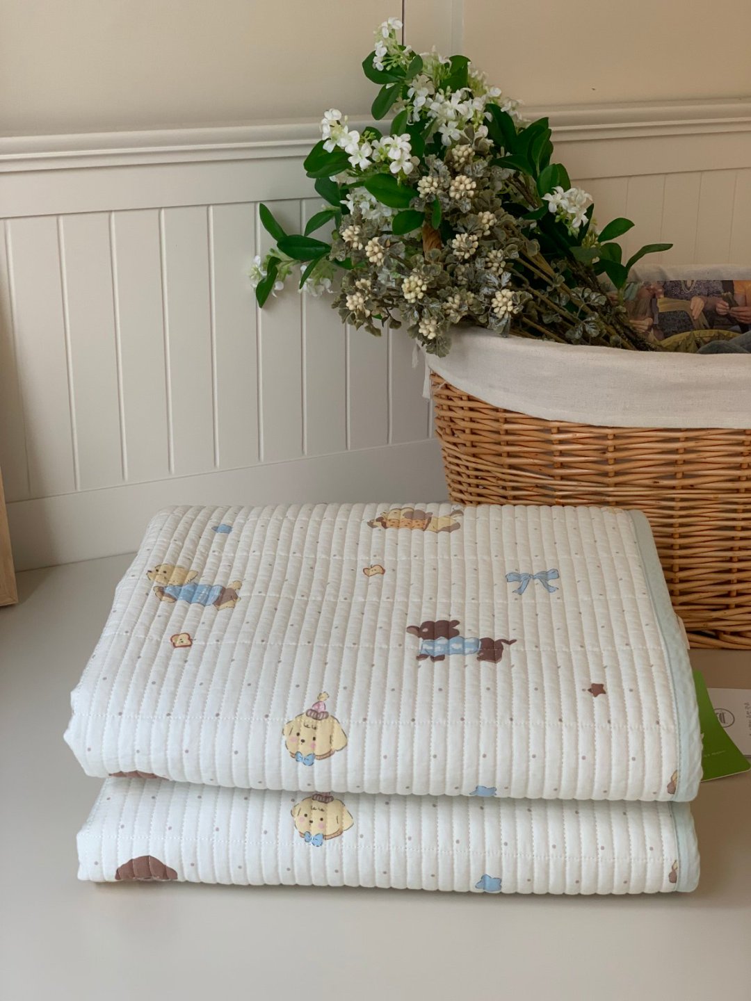 慕斯系列  全棉印花绗缝夹棉床盖  四季通用床单  防滑可机洗