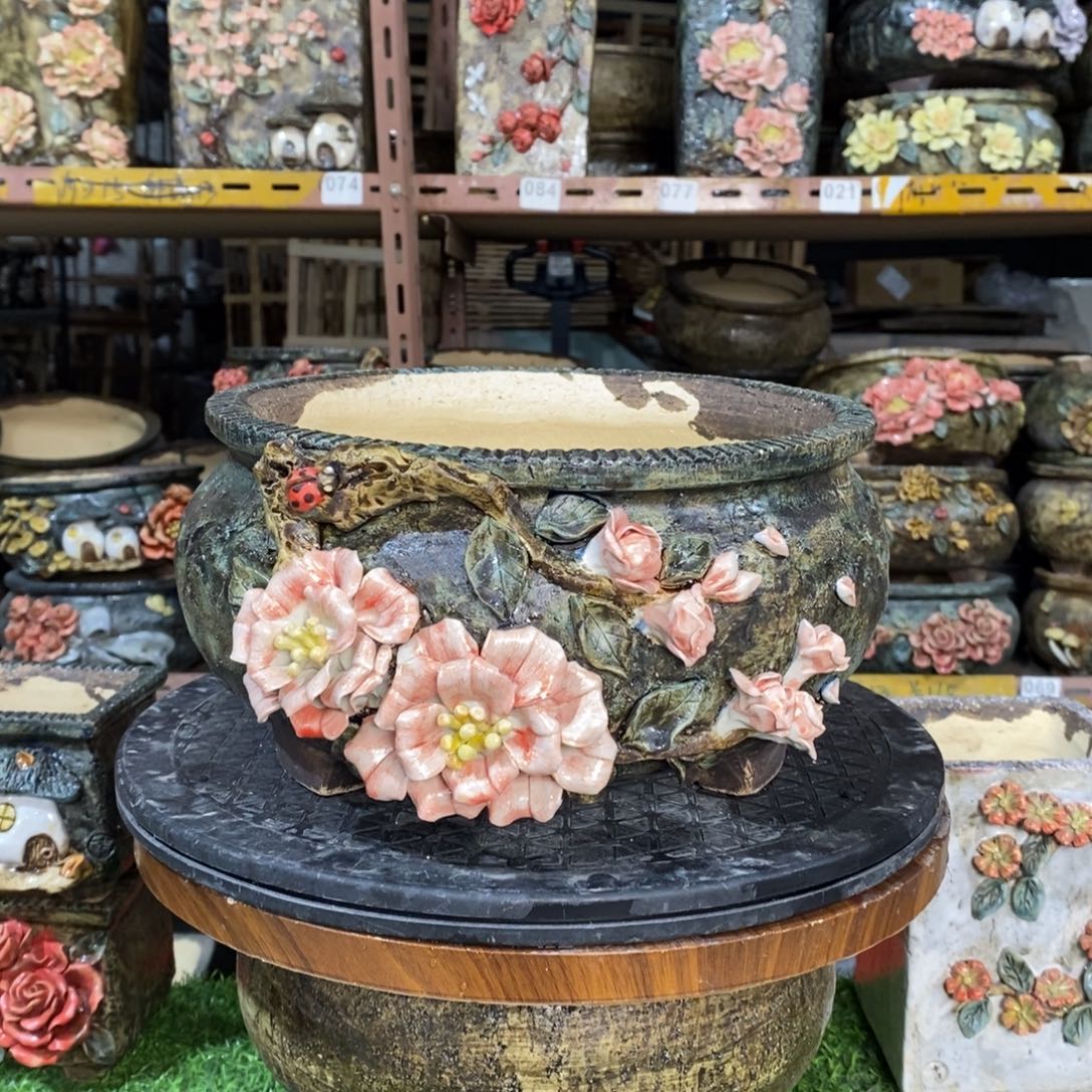 红陶青藤花器多肉花盆