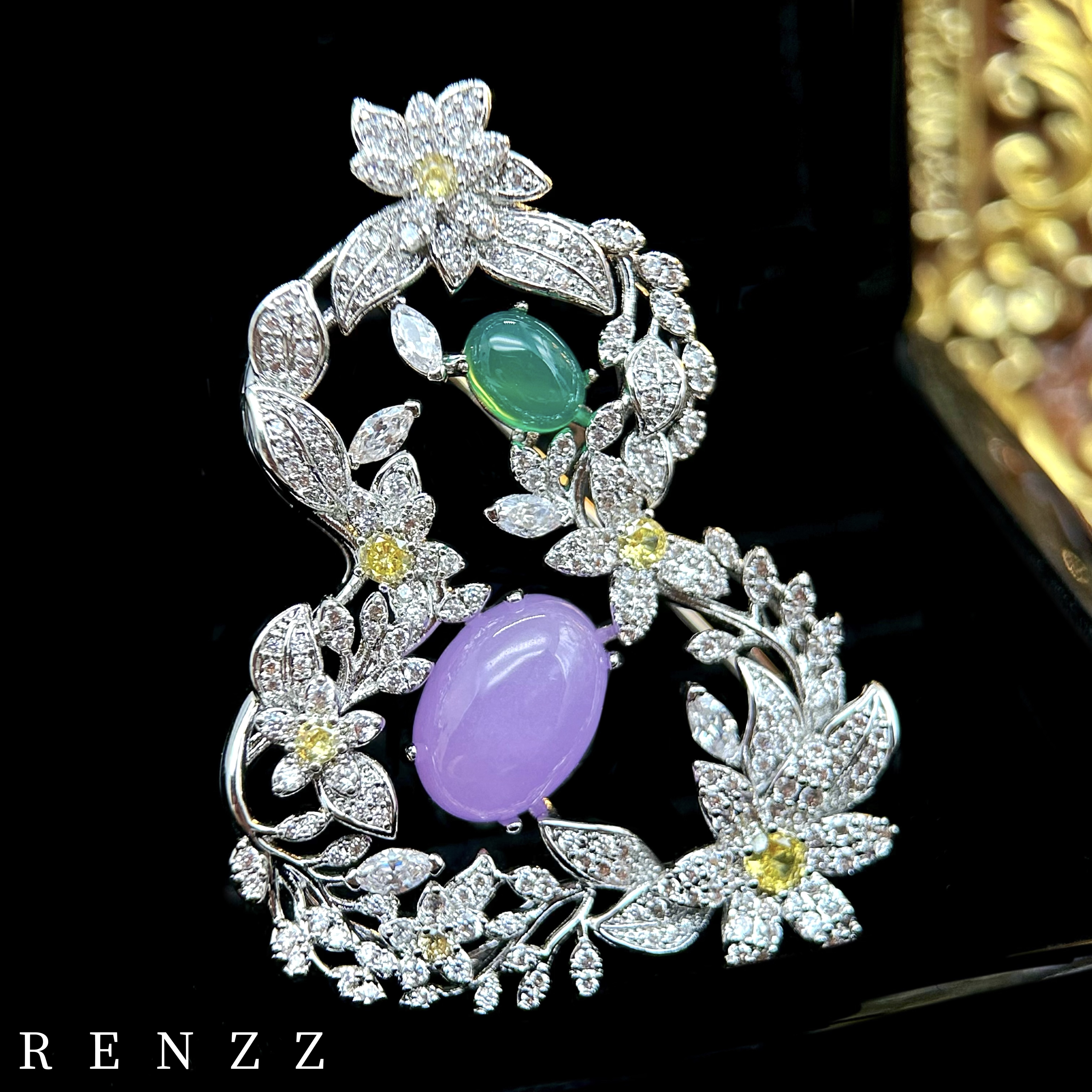 0909 翡翠/玉髓/设计师款葫芦胸针