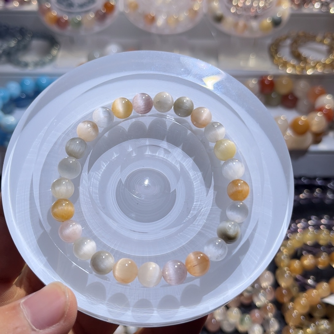 水晶手链未镶嵌兔毛