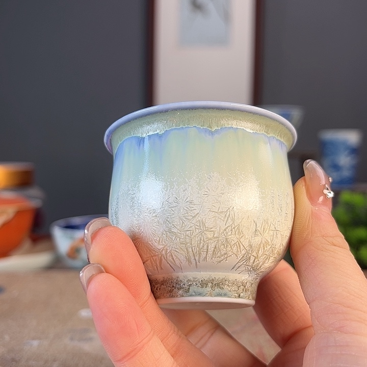 摆件景德镇陶瓷茶杯多杯