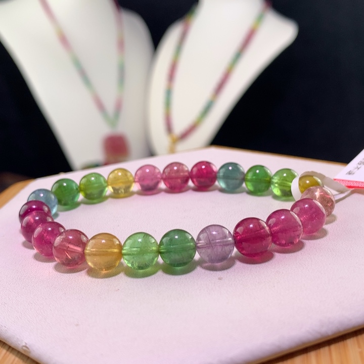 双色碧玺手链未镶嵌