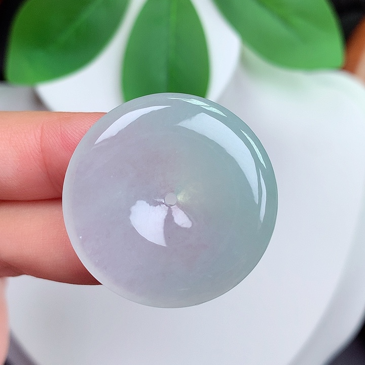颈饰未镶嵌翡翠平安扣 30.9x4.8mm