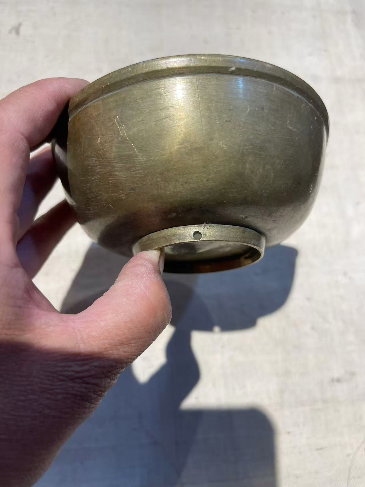 老钵纯手工铜收藏摆件