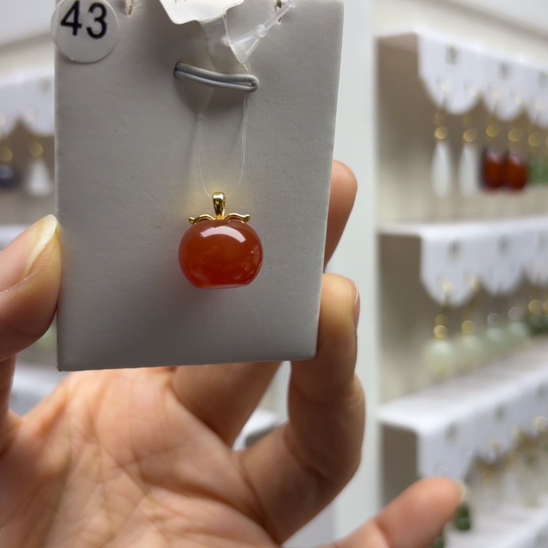 玛瑙/玉髓银S925镶嵌吊坠(不含链)