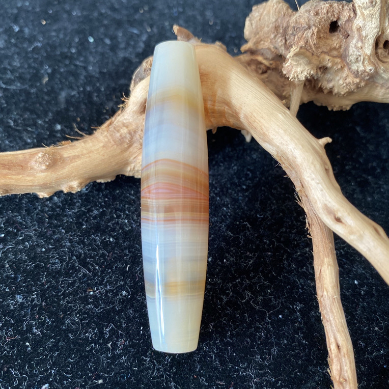 天然缠丝玛瑙正佛眼长50.5直径12.4