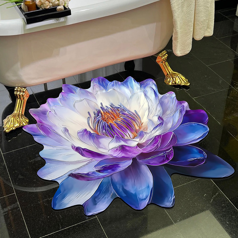 【防滑黑科技】3D立体吸水垫入门花卉地垫浴室垫干垫家用卧室玄关