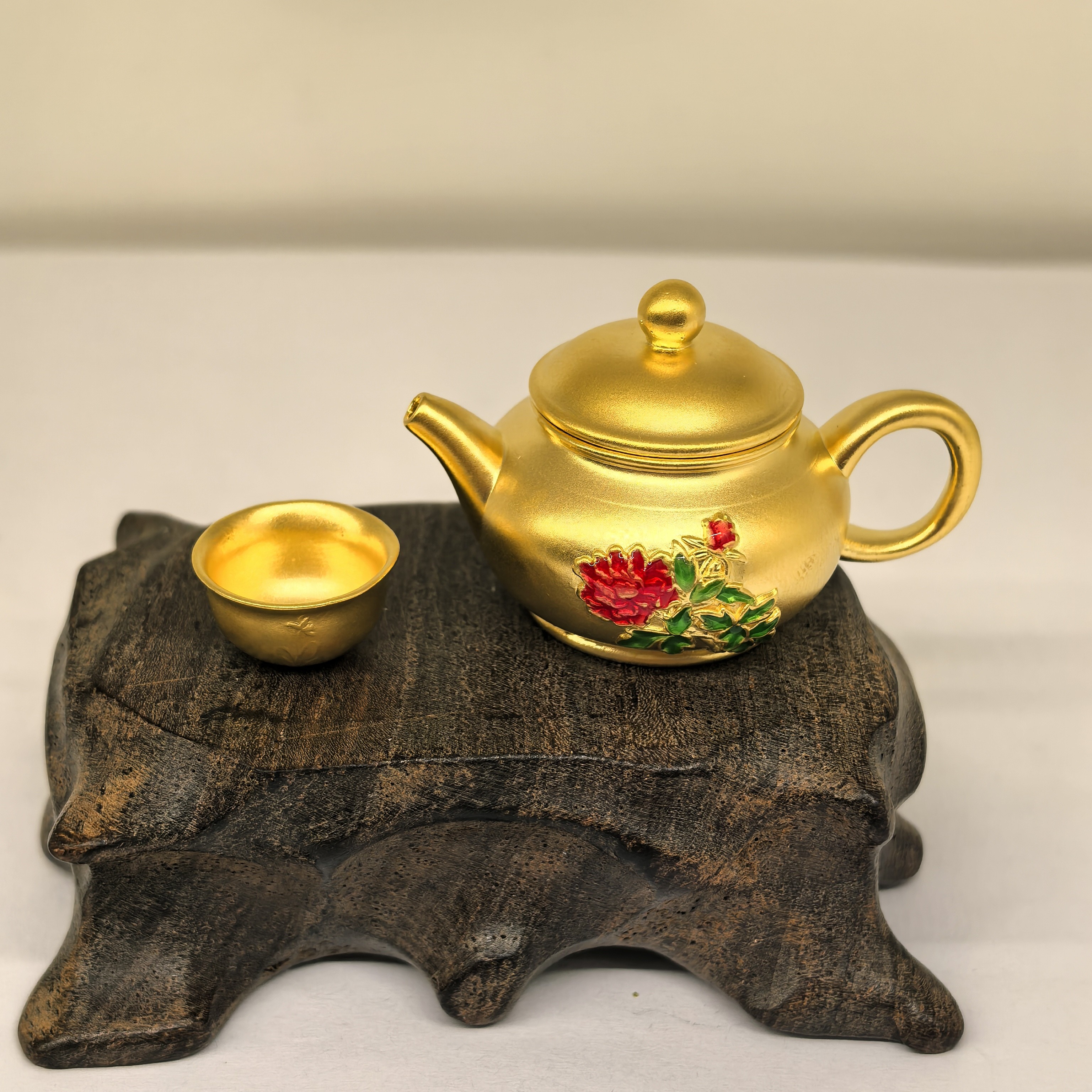 （壹凡黄金）投资金足金999黄金茶壶茶杯kitty茶壶茶杯摆件收藏送礼