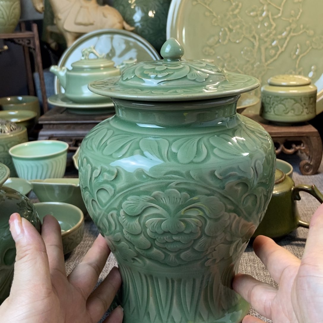 耀州窑耀州窑福利款将军罐