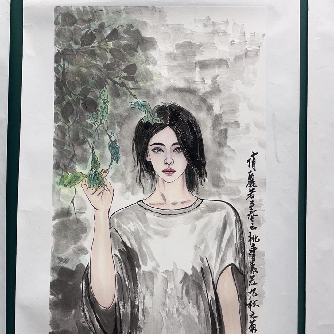 国画艺术家真人手绘