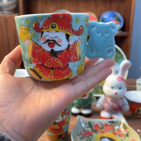 瓦当景德镇釉下手绘陶瓷