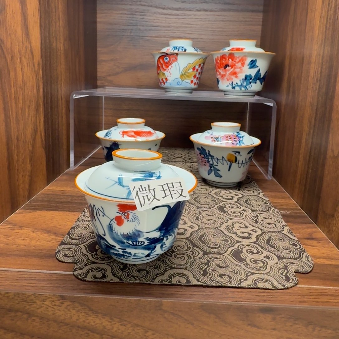 微瑕釉下彩纯手绘