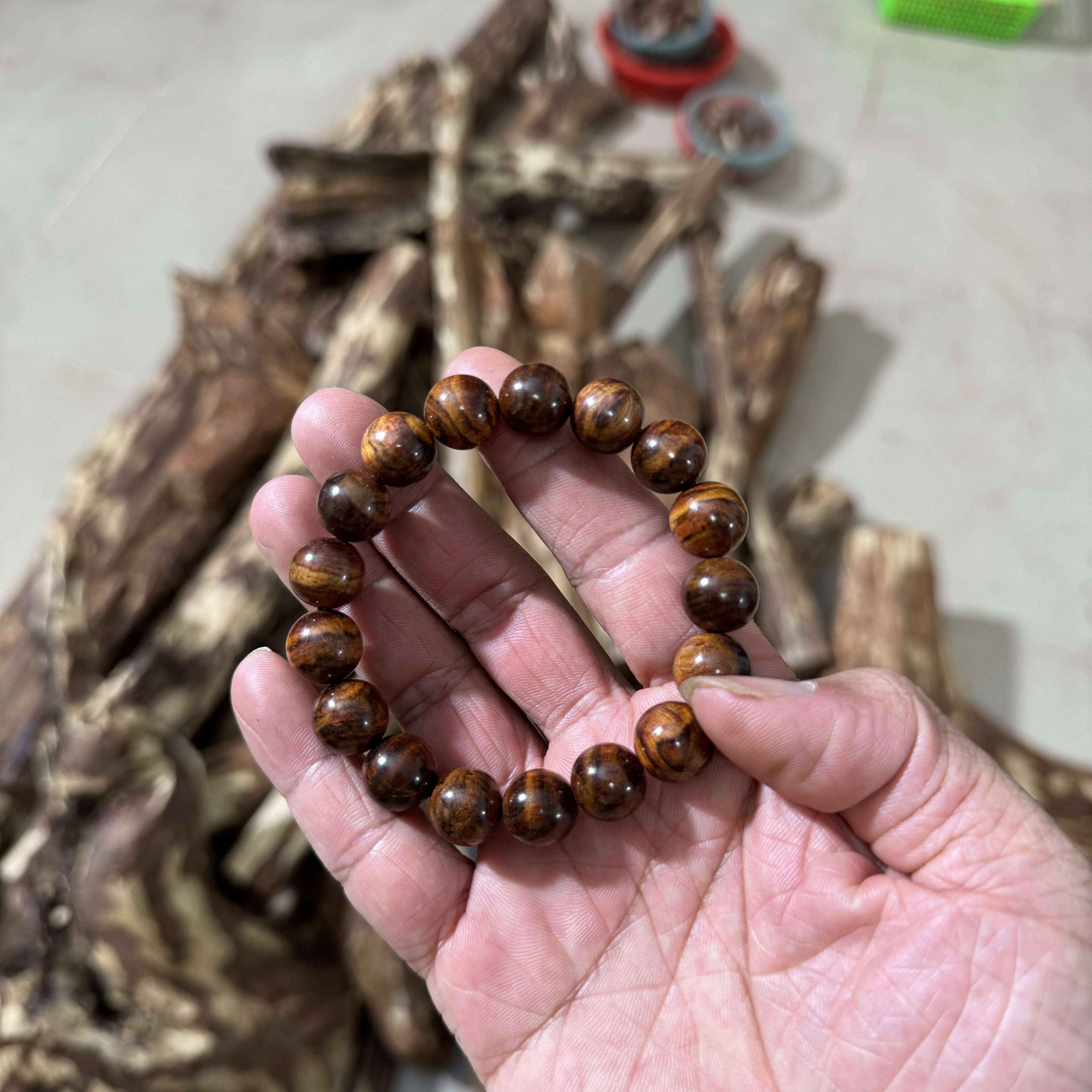 新人体验款，1.2单圈17颗，降香黄檀，海南黄花梨手串，多样性发一条