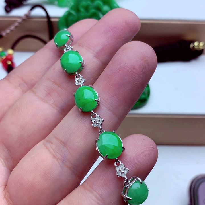 翡翠未镶嵌手链手串