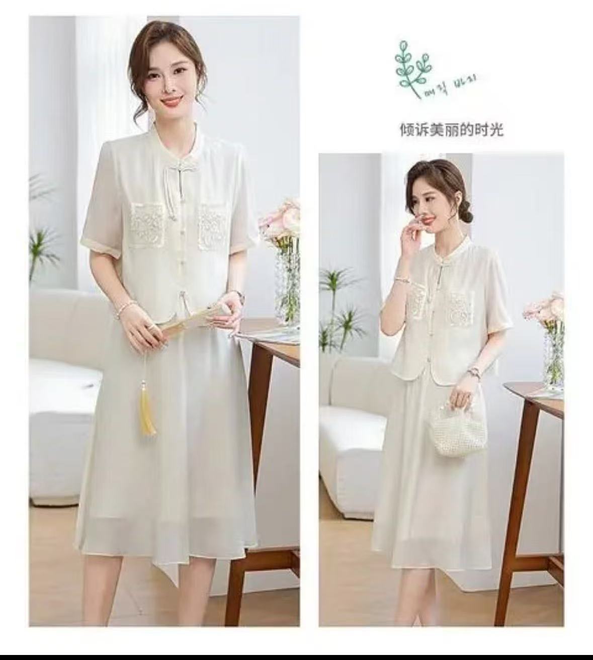 YS37纱网常规风景时尚女装衬衫复古中式夏季盘扣汉服
