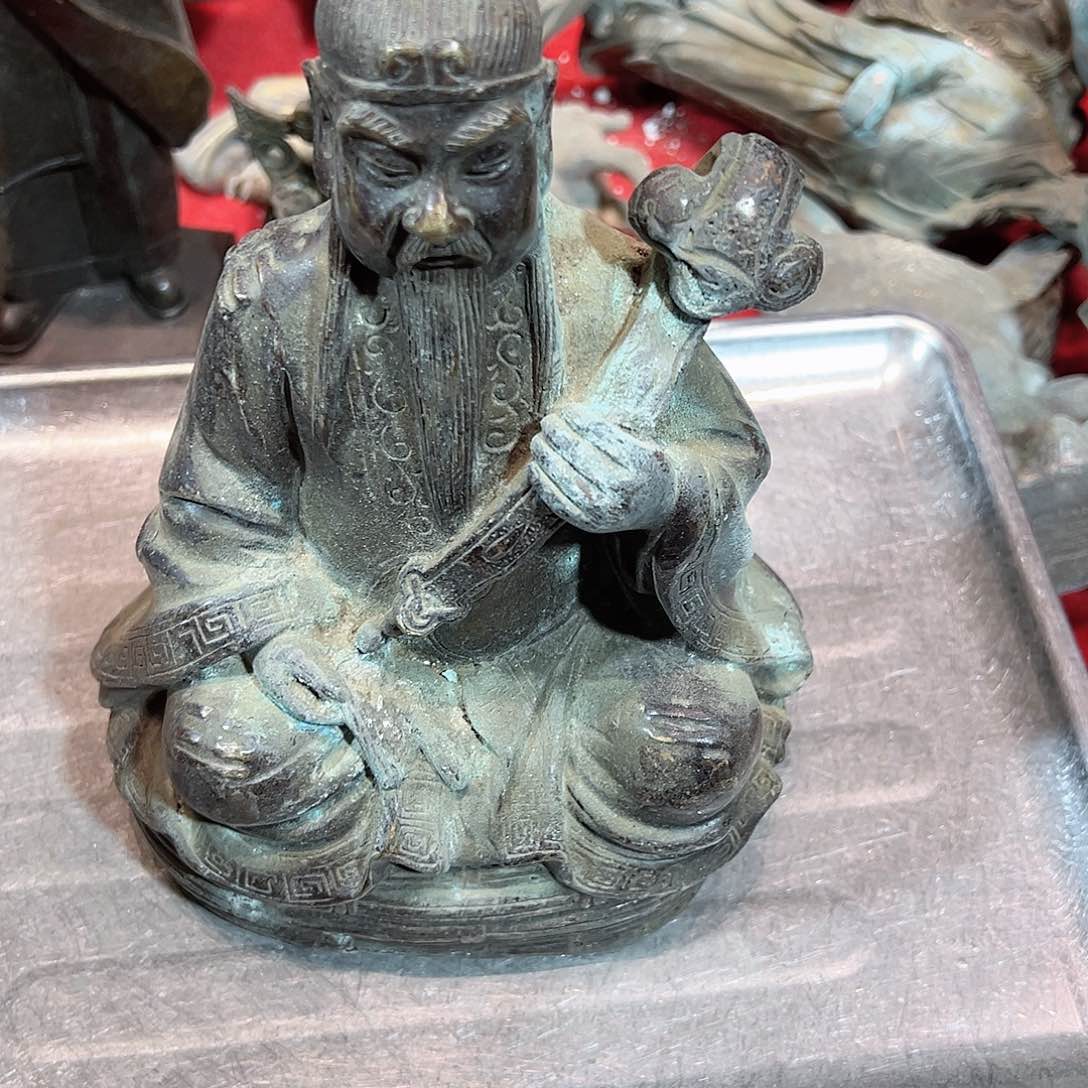 魅**竹黄铜摆件工艺品，