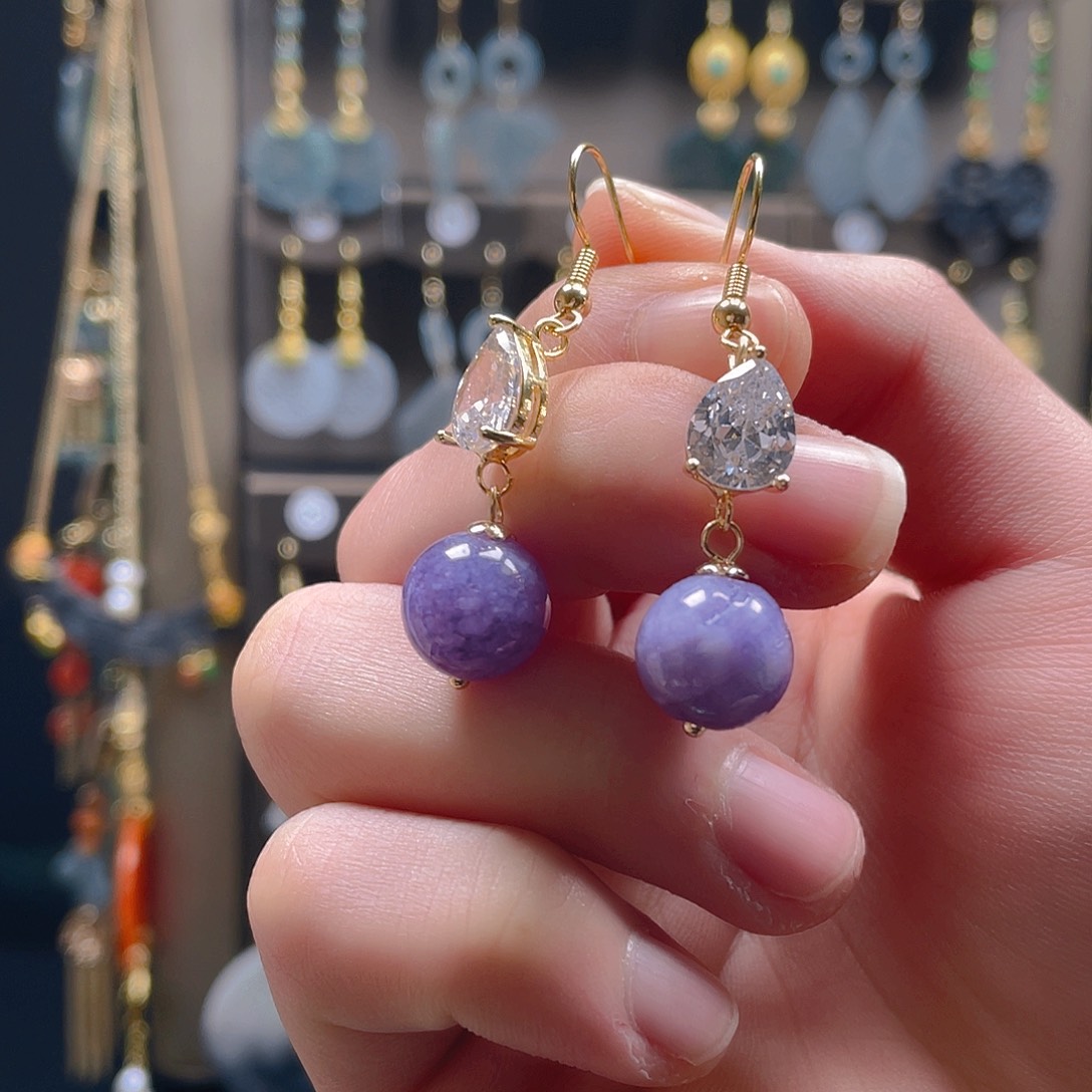 玛瑙/玉髓耳饰合金饰品