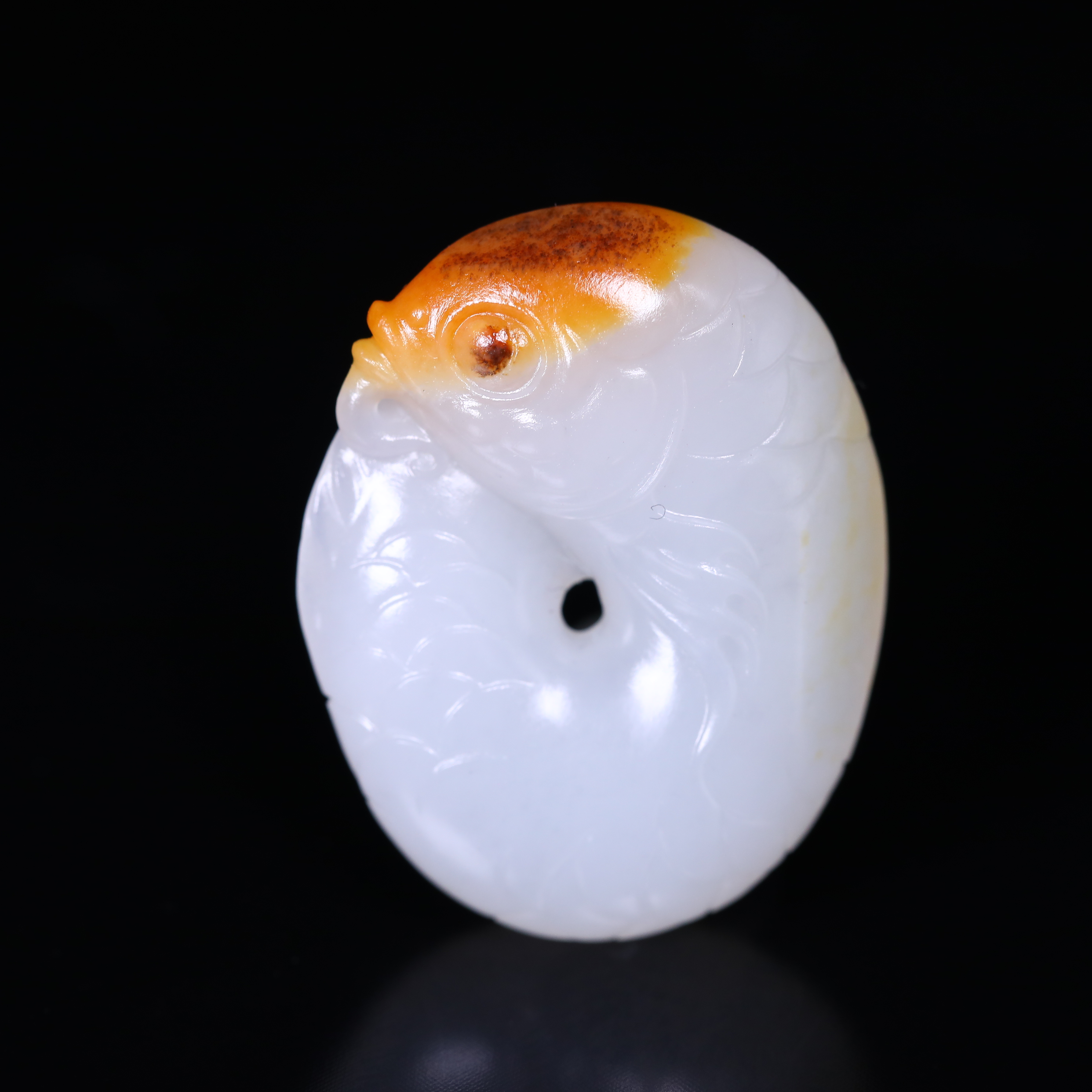 和田玉男士女士挂件玉吊坠龙鱼