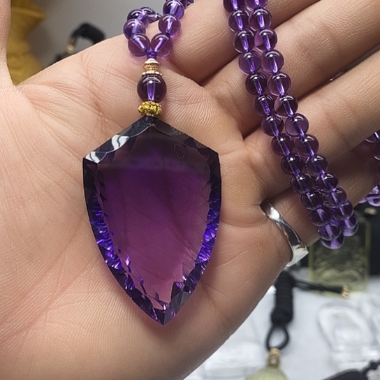 非金属紫水吊坠水晶