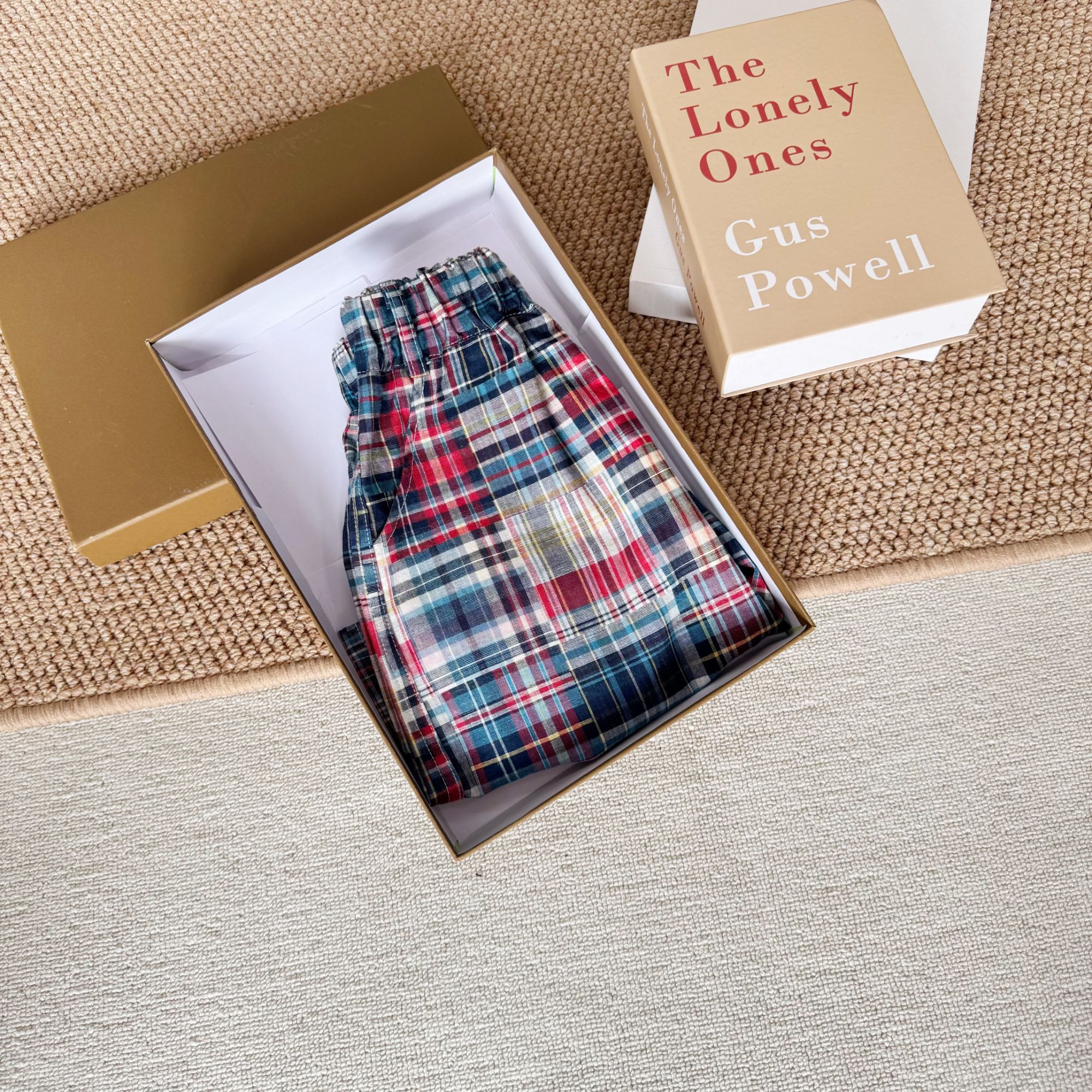 Da&Mai -短裤夏季男女童装花色G2短裤百搭彩格时尚宽松A字休闲裤