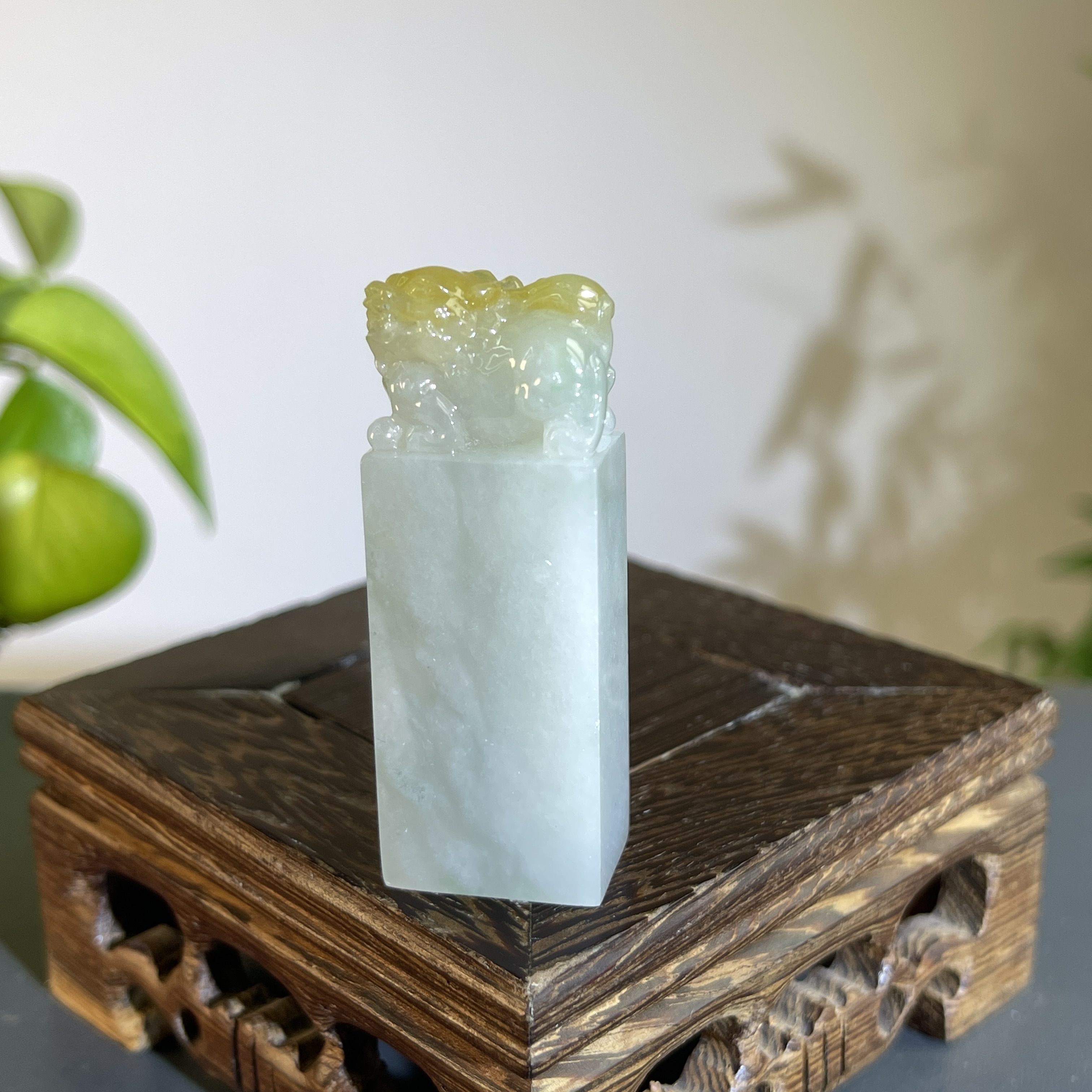 JXW24-122 天然翡翠缅甸A货 貔貅印章