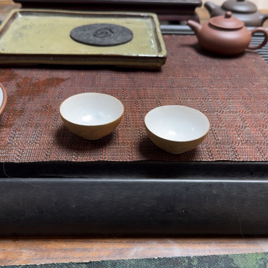 紫砂茶杯小*腿一对小民全段杯