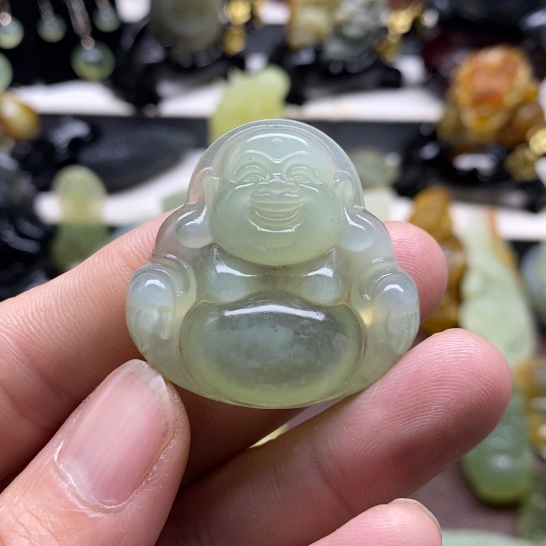岫玉佛公吊坠未镶嵌