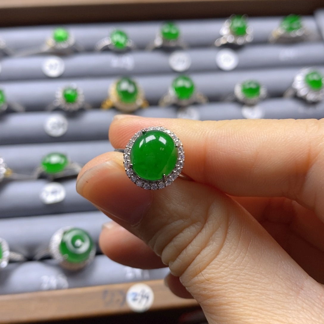 颈饰银S925镶嵌翡翠243号