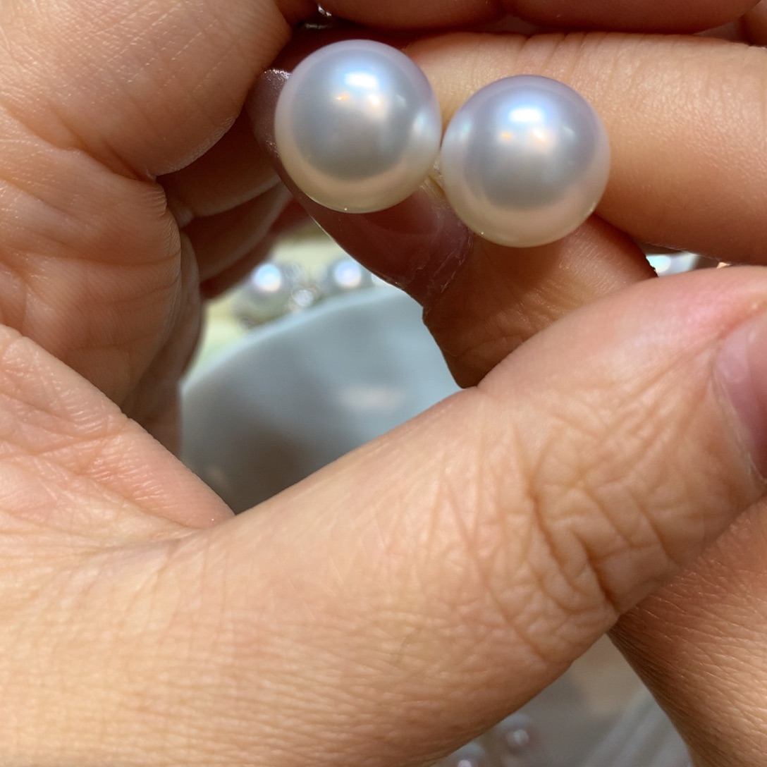 海水珍珠耳饰18K金镶嵌