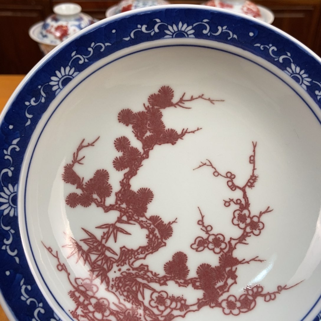 手绘现代茶具非古董