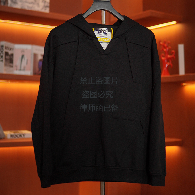 WY4106//2025SS开春新款纯色连帽长袖卫衣男女同款(YH)