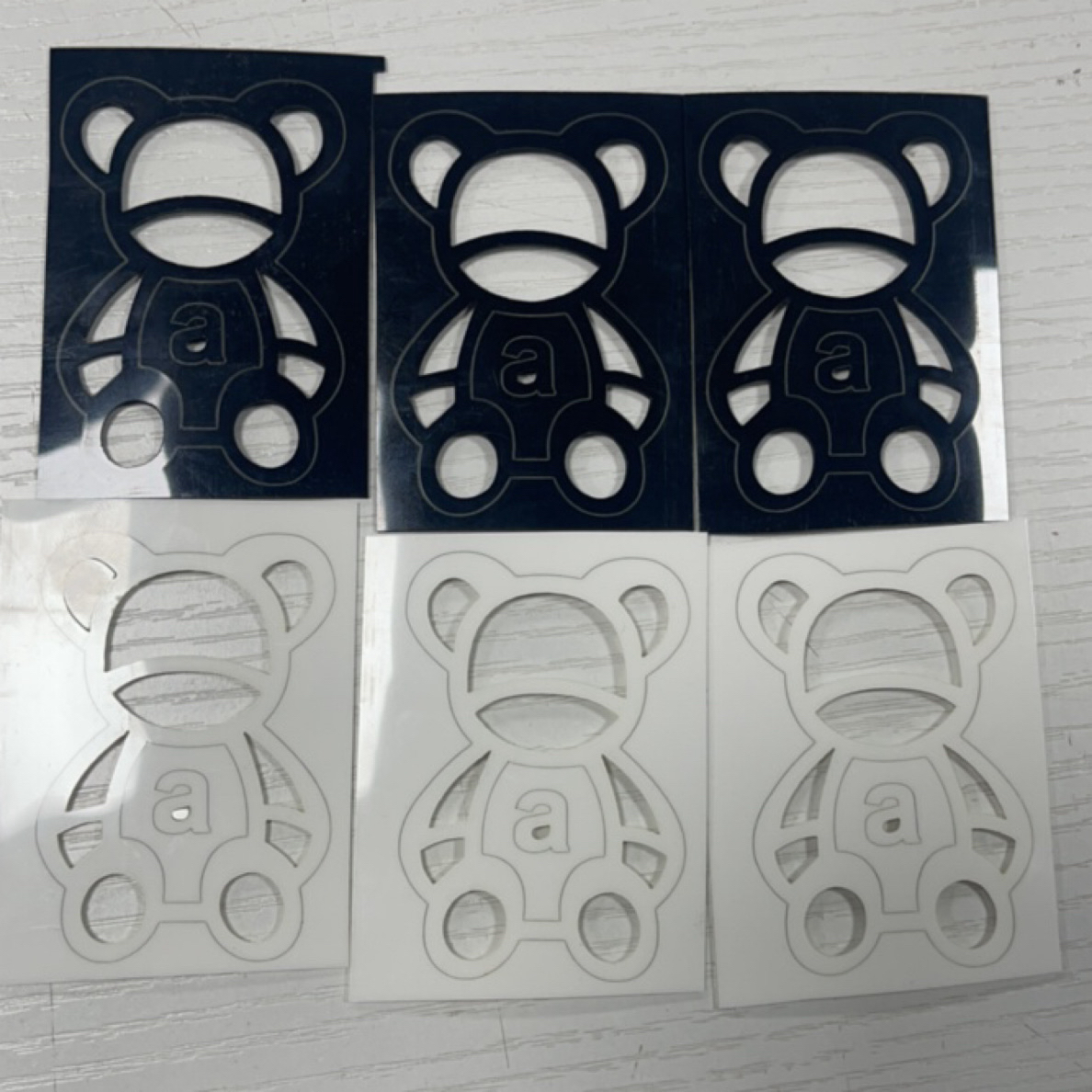 黑白小熊 厚板图案 衣服辅料