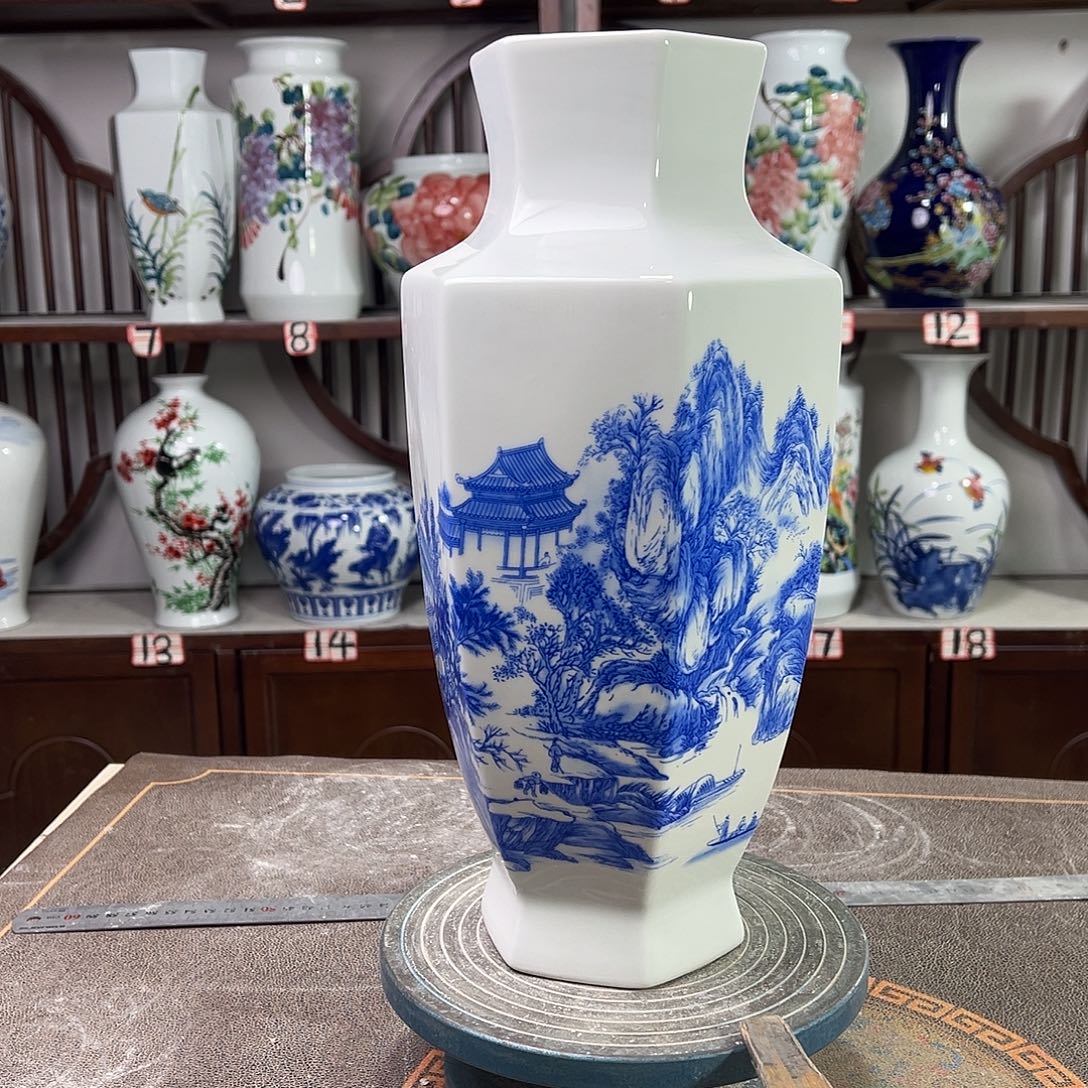 陶摆件景德镇陶瓷6山水