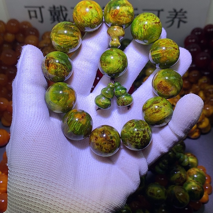 松木（琥珀木）手串/手链2.0 水墨丹青高货