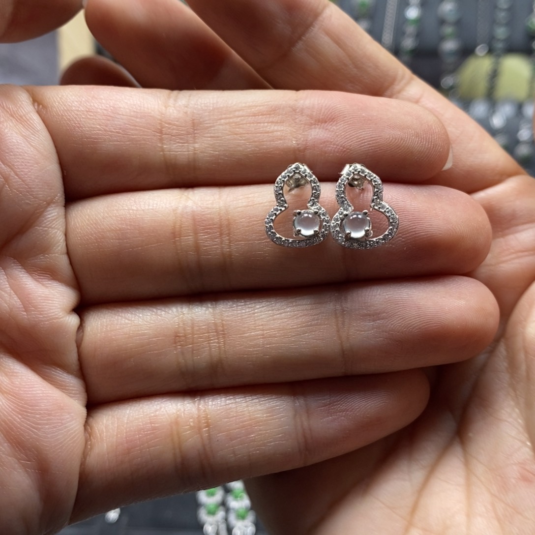 翡翠颈饰银S925镶嵌55号无证书/假一赔四