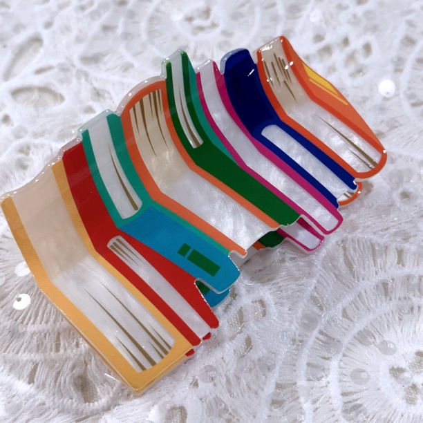 E831彩色条纹大抓夹