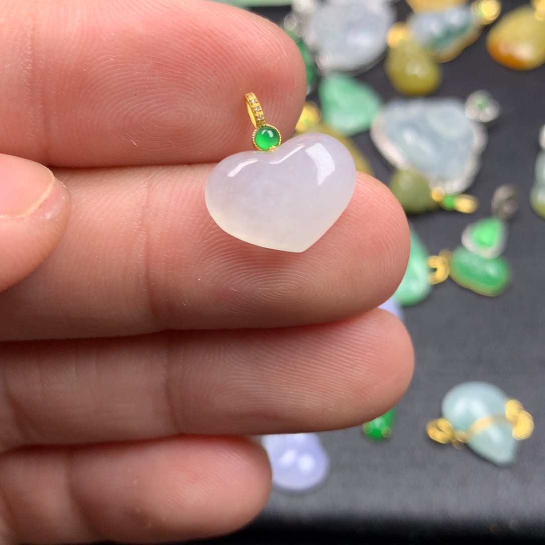 【闪购商品】颈饰18K金镶嵌翡翠翡翠