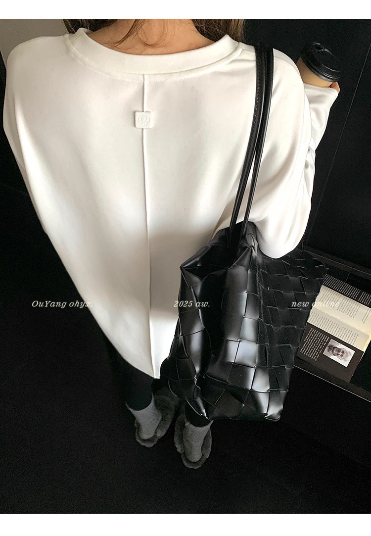 欧阳"韩女底牌"店主私服 330G双面抓绒长袖T恤宽松内搭打底衫