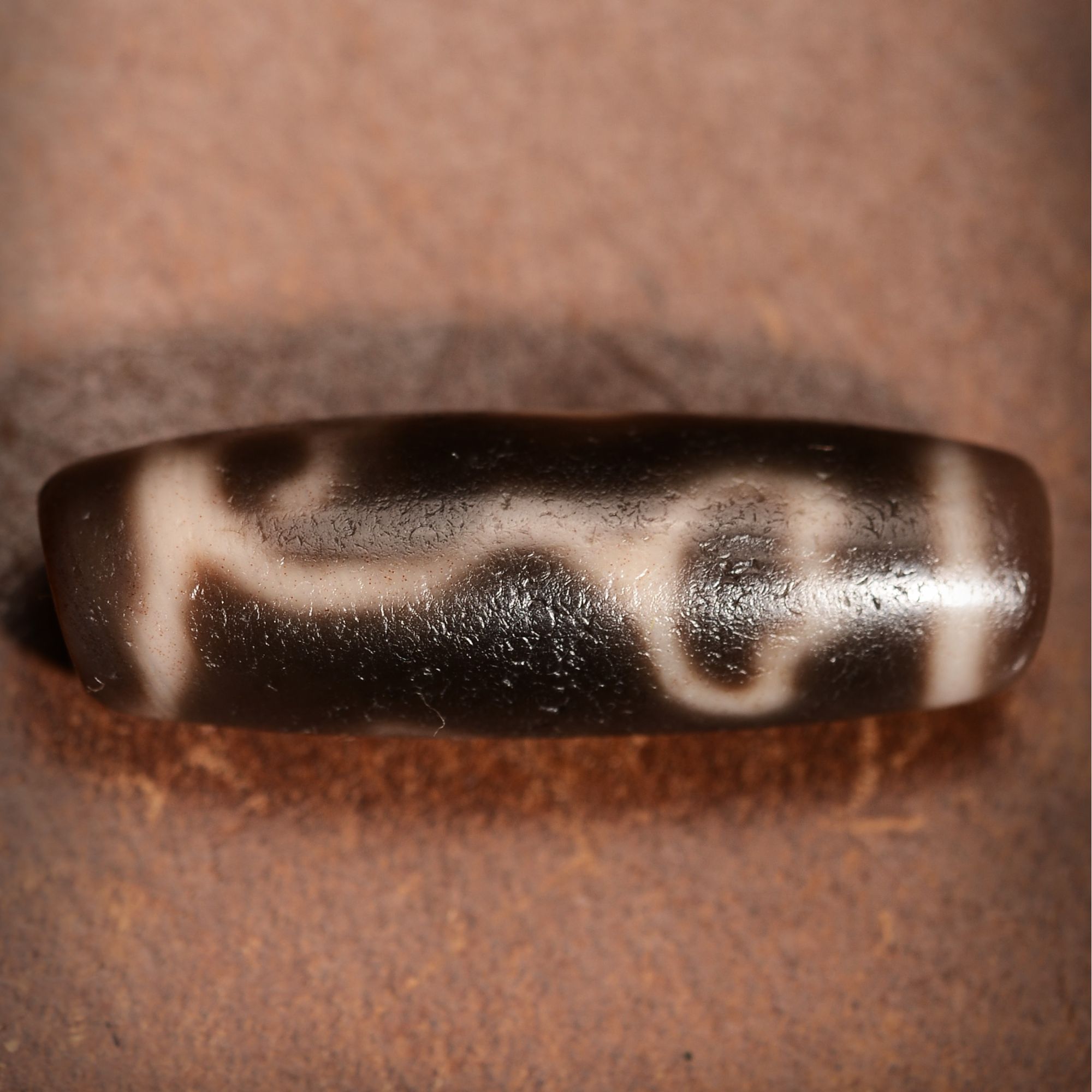 小卢 手工天珠锁骨链现代染色缠丝玛瑙满红砂灰皮水莲花天珠现代