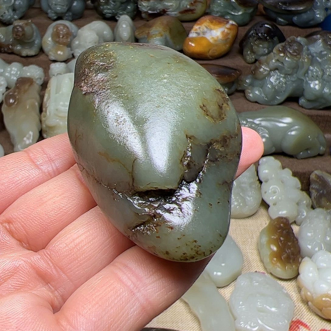 和田玉挂件未镶嵌孤*