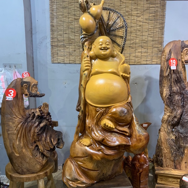香樟木落地摆件大弥勒